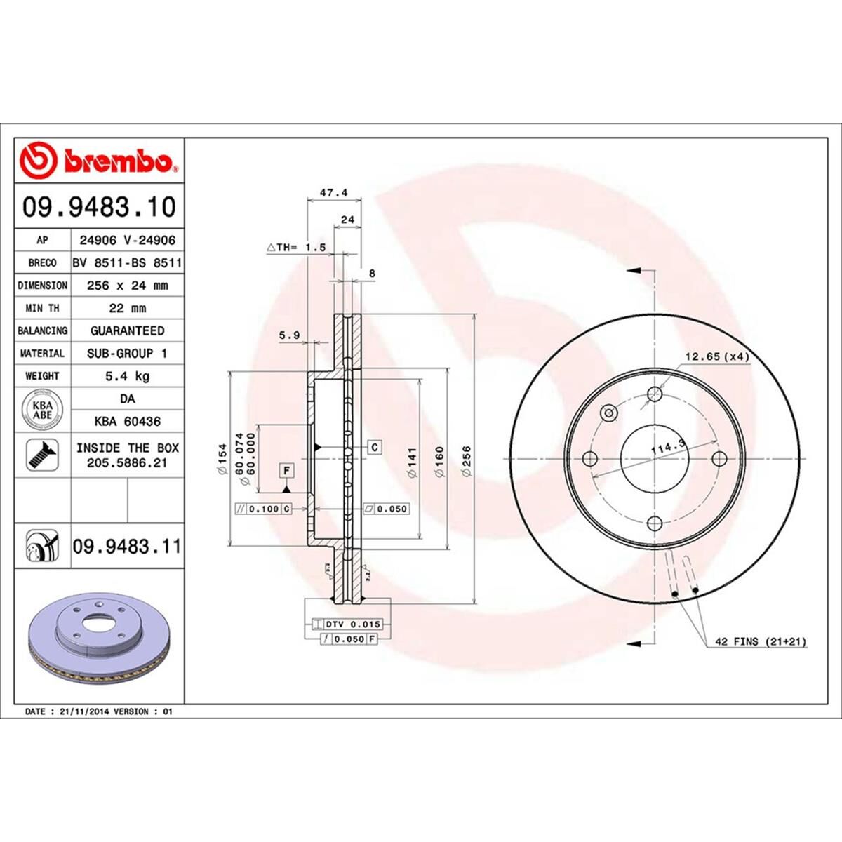 BREMBO DISC ROTOR, , scaau_hi-res