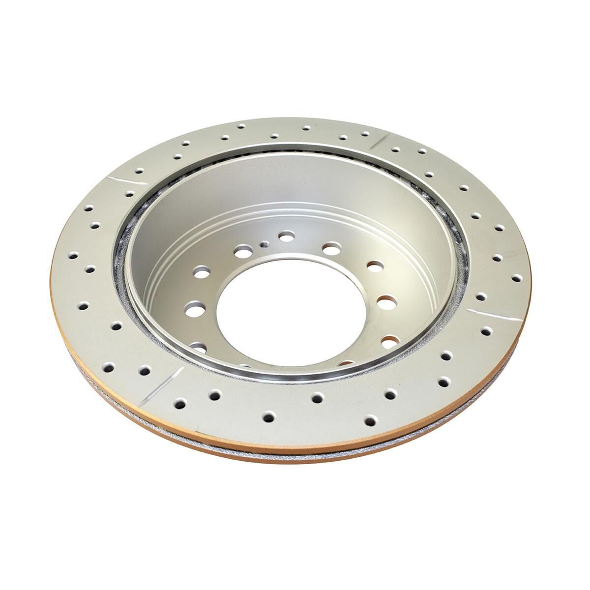 Street Gold Cross-drilled/slotted KP [ Toyota Prado 150 09-> / Fortuner 2016-on R ], , scaau_hi-res