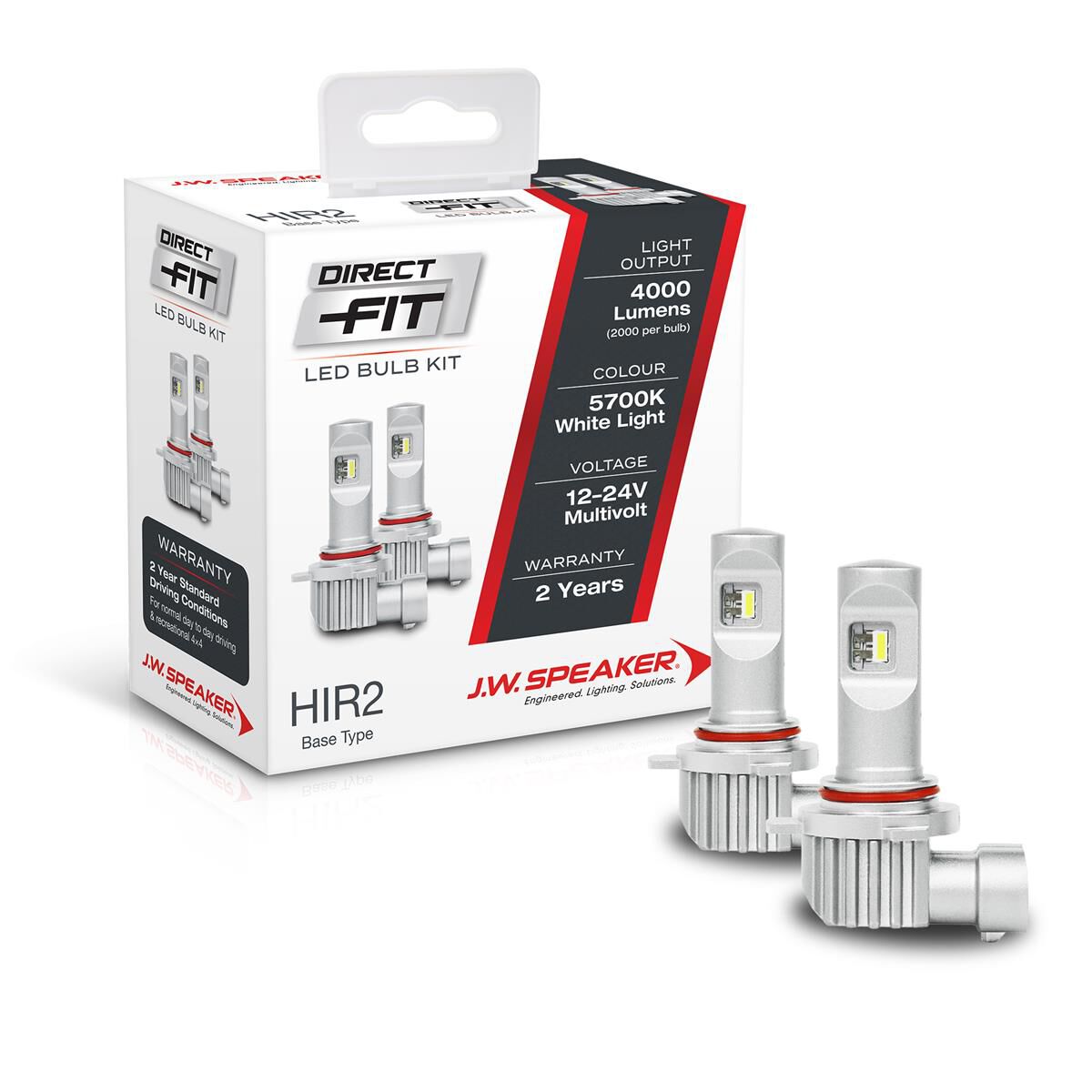 LED HIR2 Direct Fit Kit 12-24V 6000K, , scaau_hi-res