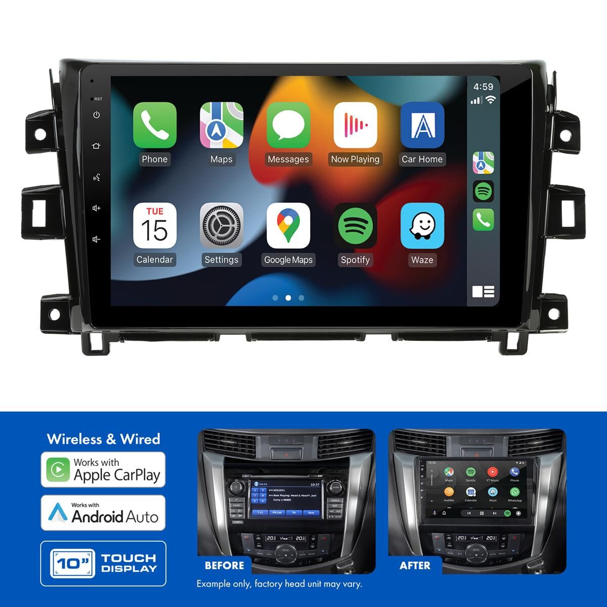 10" MULTIMEDIA RECEIVER TO SUIT NISSAN NAVARA (2018-2019), , scaau_hi-res