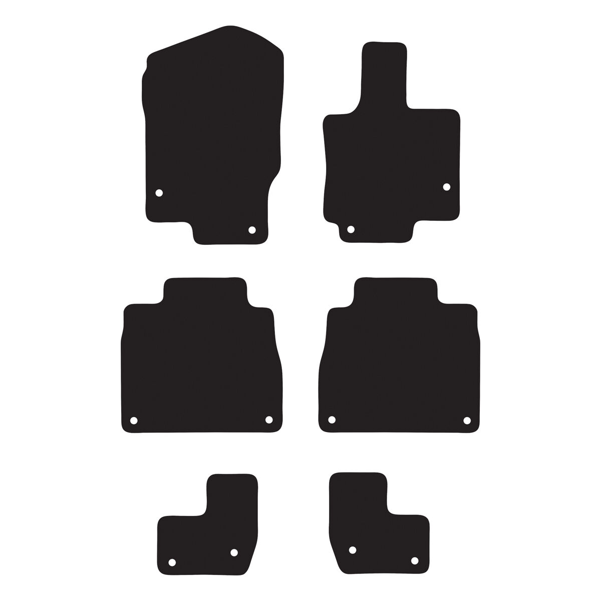 EXECUTIVE RUBBER CAR MATS FOR MERCEDES GLS CLASS 7 SEAT (X167) 2019 ONWARDS, , scaau_hi-res