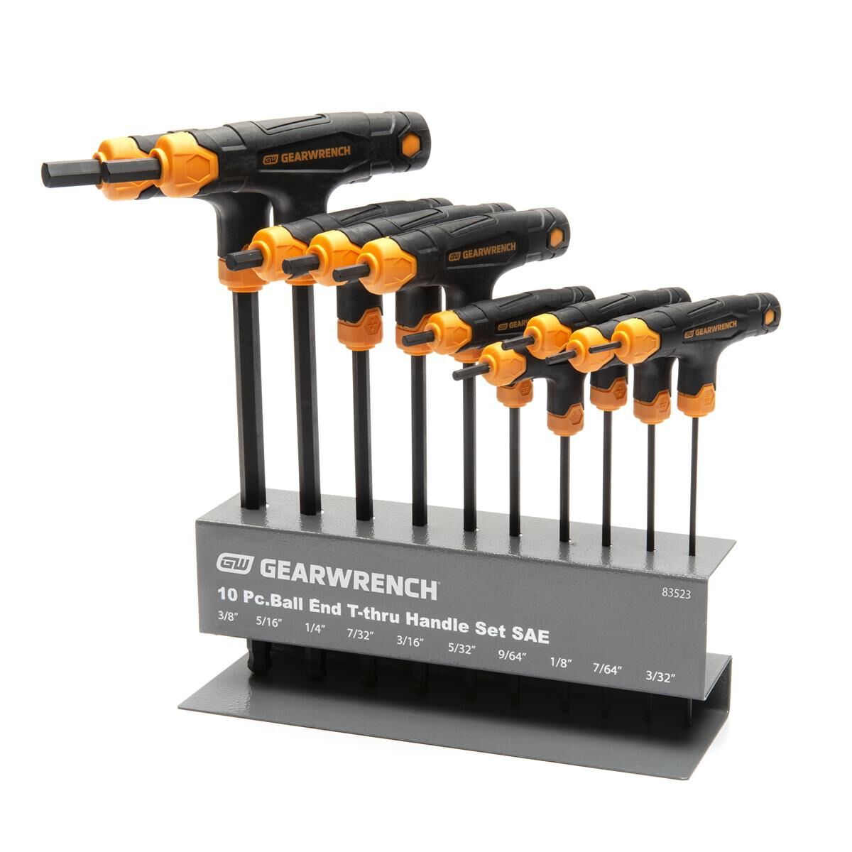 10 PIECE SAE BALL END T-HANDLE HEX KEY SET, , scaau_hi-res