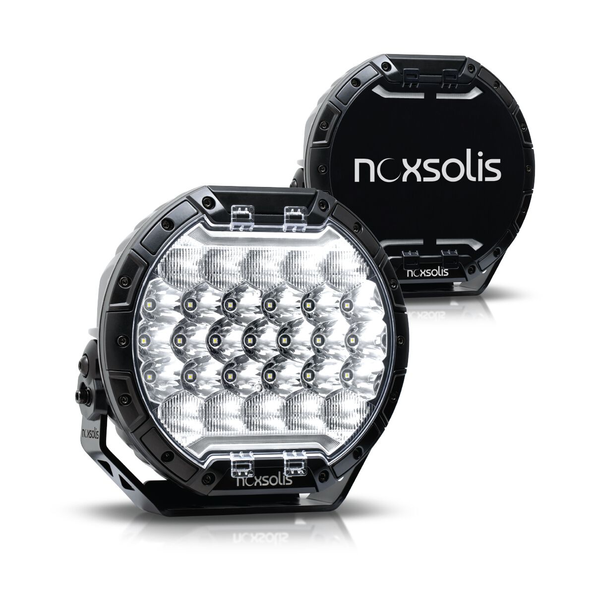 LED 8.5" DRIVING LAMP SINGLE - COMBO BEAM WITH 1 CLEAR COVER 1 X BLACK PC COVERS 12-24V, , scaau_hi-res