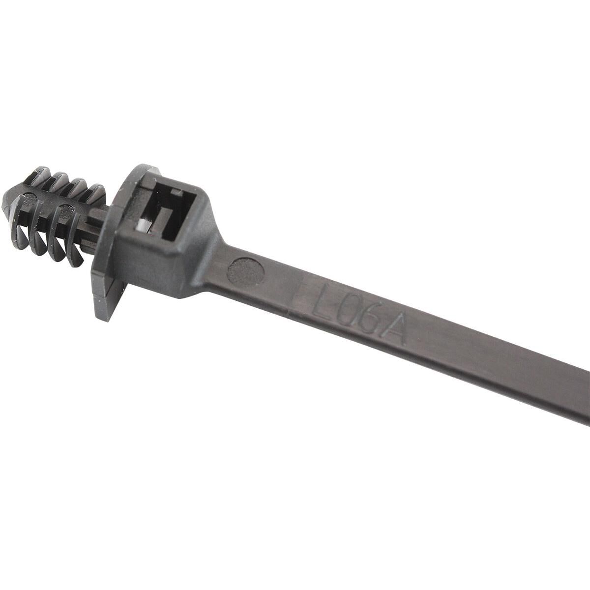 FIR TREE CABLE TIE 4.8X210MM FIXED 25 PACK BLACK ZIP TIES, , scaau_hi-res