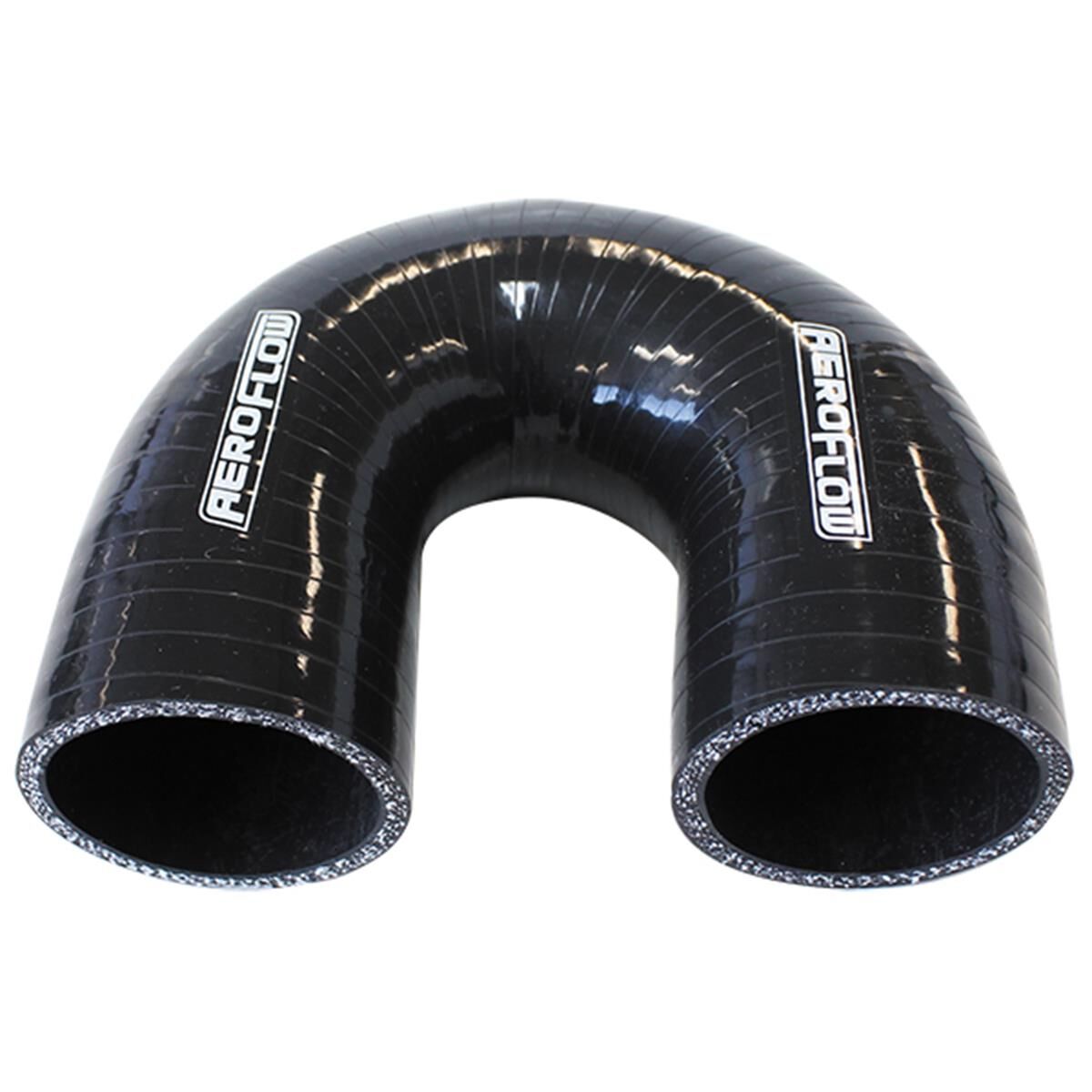 SILICONE HOSE 180 DEG; BLACK I.D 4.00" 101MM, WALL 5.3MM, 100MM LEG AF 9206-400, , scaau_hi-res