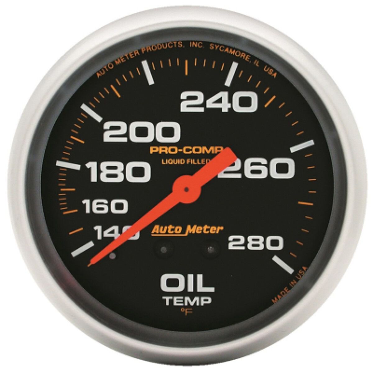 Autometer Oil Temp Gauge Liquid Filled Mechanical 140 280