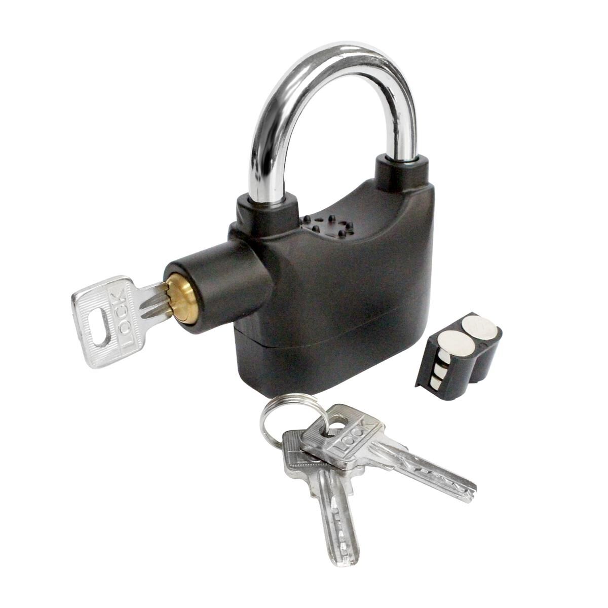 Sunrise Alarm Pad Lock Aluminium, , scaau_hi-res