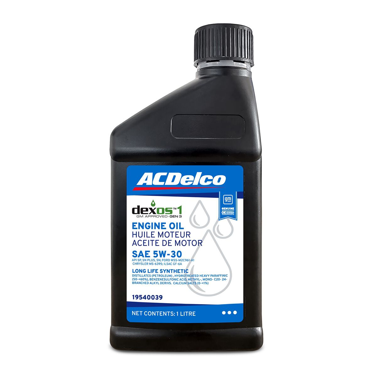 ACDELCO LONG LIFE 5W-30 DEXOS 1 GEN 3 1 LITRE, , scaau_hi-res