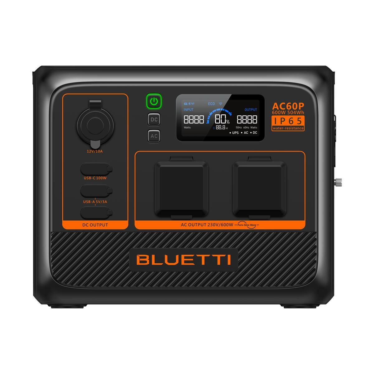 BLUETTI AC60P PORTABLE POWER STATION 600W 504WH, , scaau_hi-res