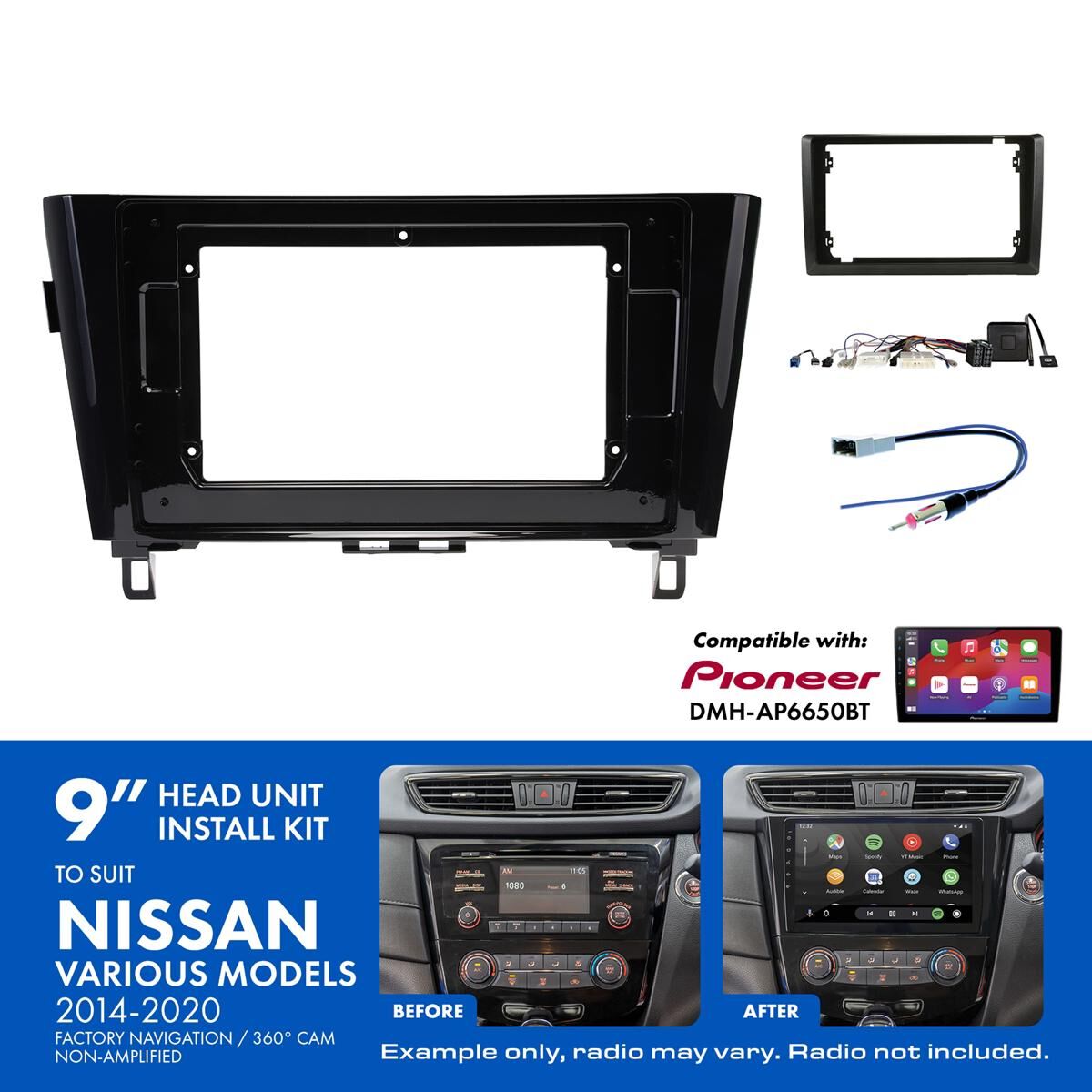 9"/10" HEAD UNIT INSTALL KIT TO SUIT MODEL NISSAN 2014-2020, , scaau_hi-res