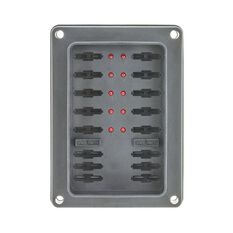 10 WAY FUSE BOX W/PROOF ATS STANDARD BLADE CLIP COVER LED **REPLACES 54445BL **, , scaau_hi-res