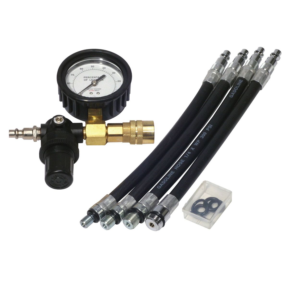 BikeService Cylinder Leakdown Test Kit 70 160 PSI M10x1.0 M12x1.25 M14x1.25 M18x1.25 BS8002