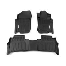 DEEP DISH FLOOR LINERS FOR NISSAN NAVARA 2021+ DUAL CAB FULL SET, , scaau_hi-res