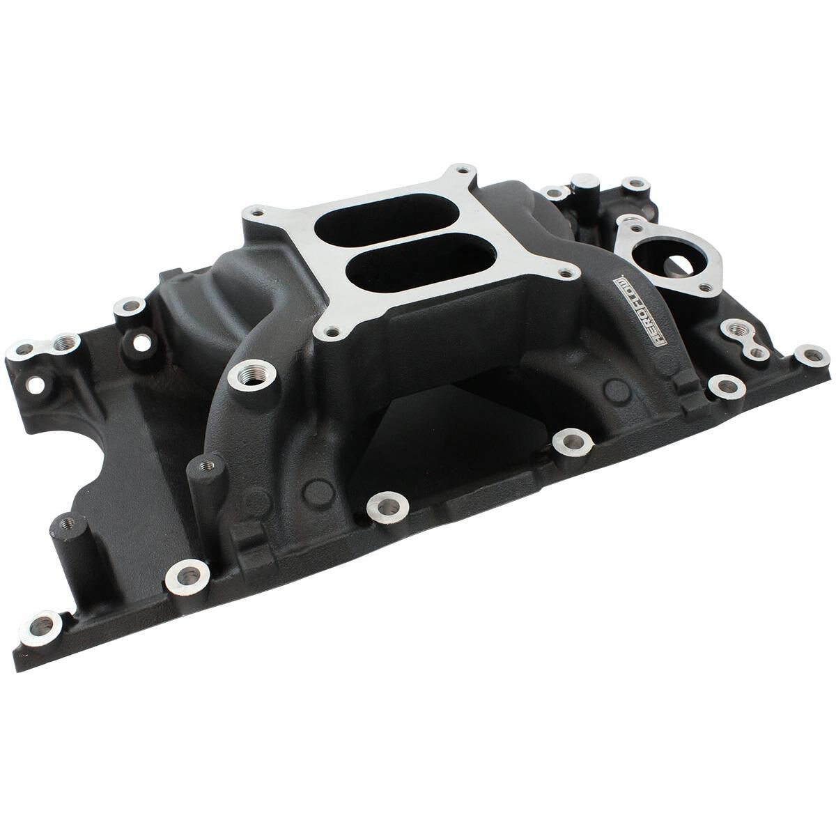 SB CHRYSLER AIR GAP INTAKE MANIFOLD DUAL PLANE 318 360 BLACK AEROFLOW - AF6010-3005, , scaau_hi-res