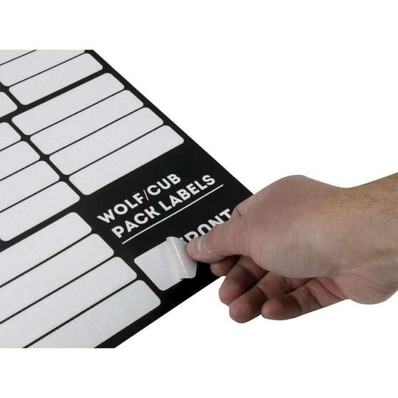 FRONT RUNNER WOLF/CUB PACK CAMPSITE ORGANIZING LABELS, , scaau_hi-res