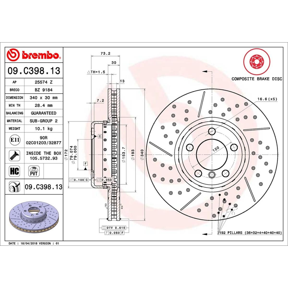 BREMBO DISC ROTOR, , scaau_hi-res