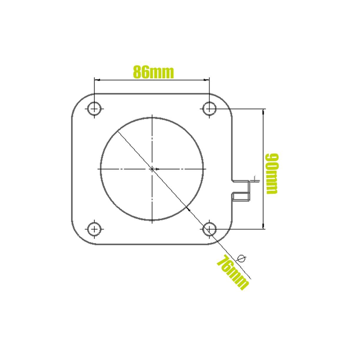 SR20 S13 THROTTLE BODY 76MM - BLACK, , scaau_hi-res