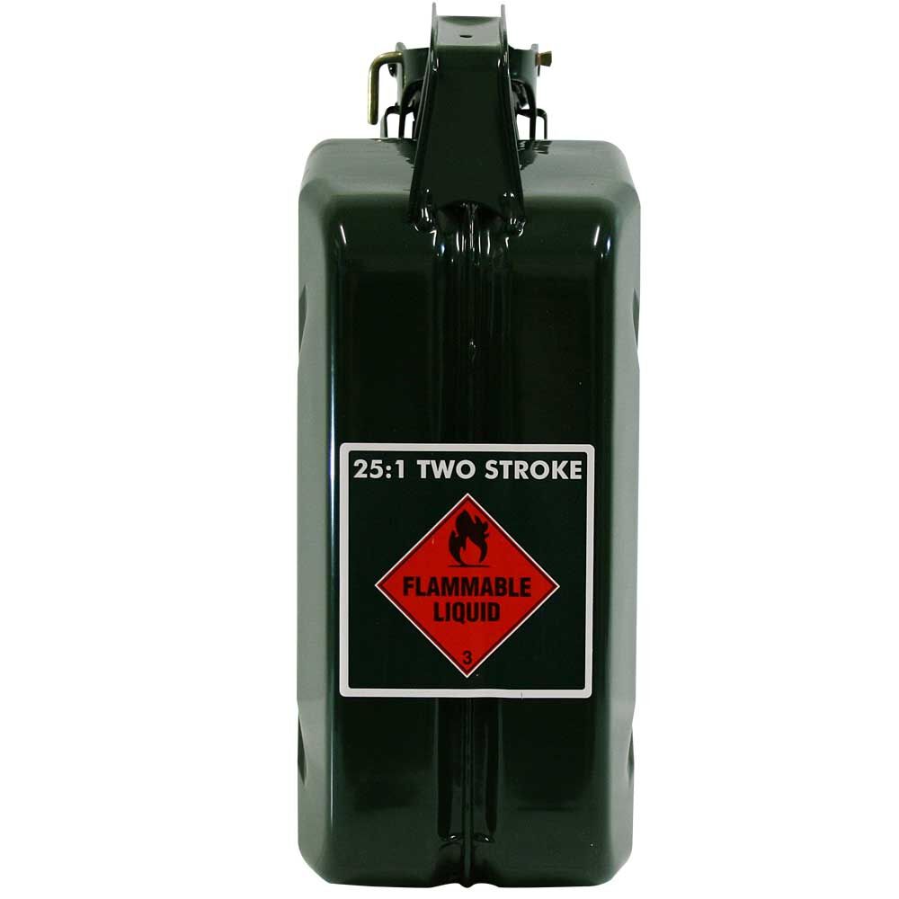 METAL JERRY CAN 5L 2 STROKE 25 1 BOTTLE GREEN CARTON QTY 2, , scaau_hi-res