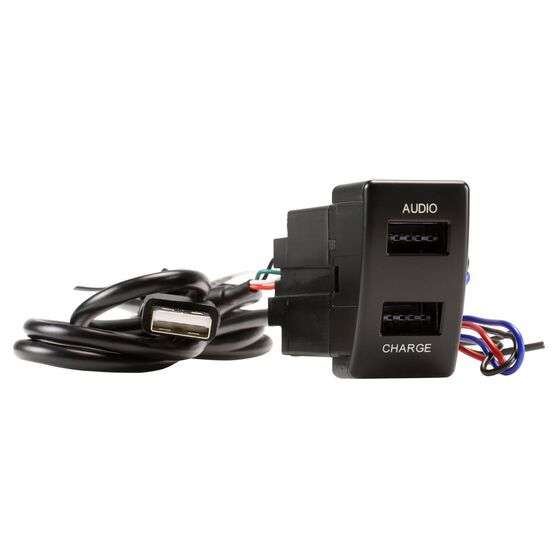 DUAL USB CHARGE / SYNC TO SUIT VARIOUS HOLDEN & ISUZU VEHICLES, , scaau_hi-res
