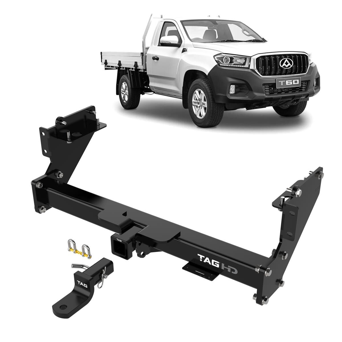 LDV T60 UTE 07/17 - ON 3000/300KG - 3 PIECE BAR POWDER COATED, , scaau_hi-res