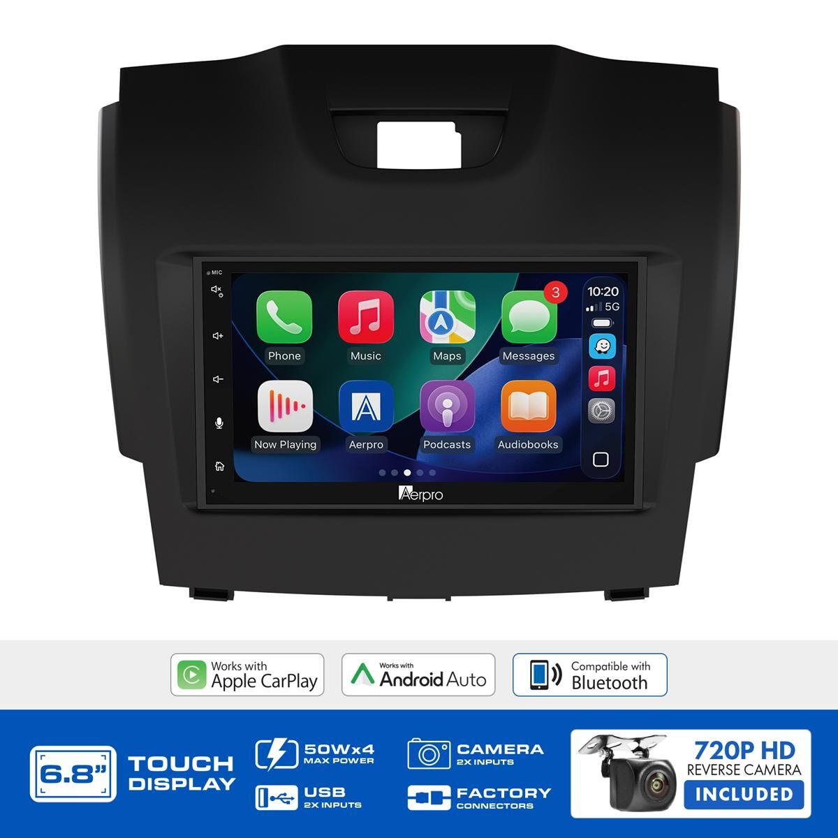 AERPRO 6.8" MULTIMEDIA RECEIVER HEAD UNIT KIT TO SUIT HOLDEN COLORADO & COLORADO 7 &ndash; AX8063BC, , scaau_hi-res