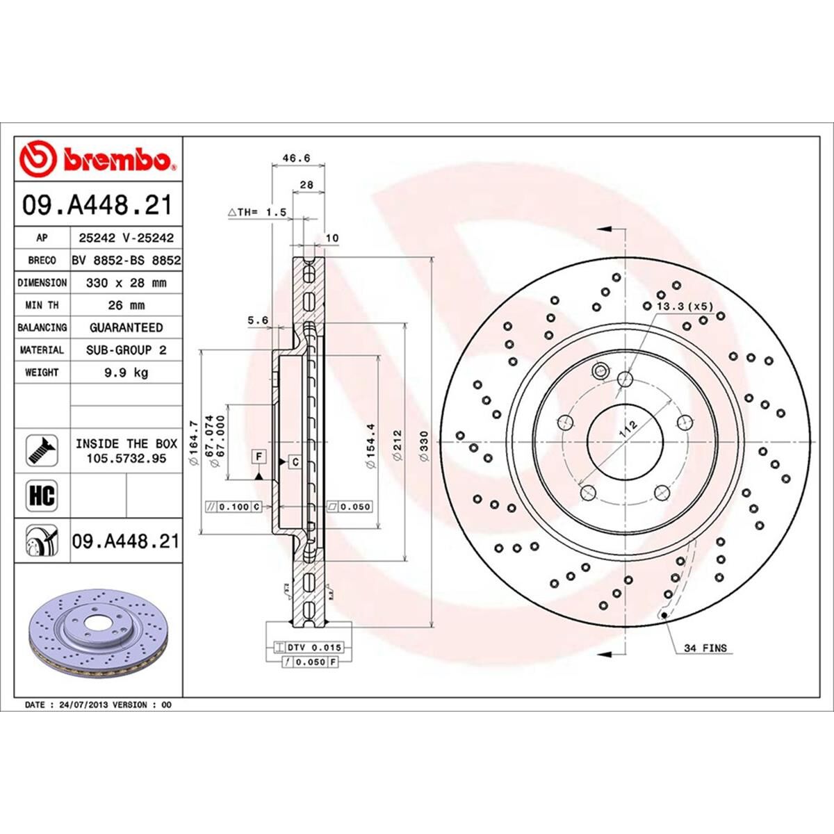 BREMBO DISC ROTOR, , scaau_hi-res