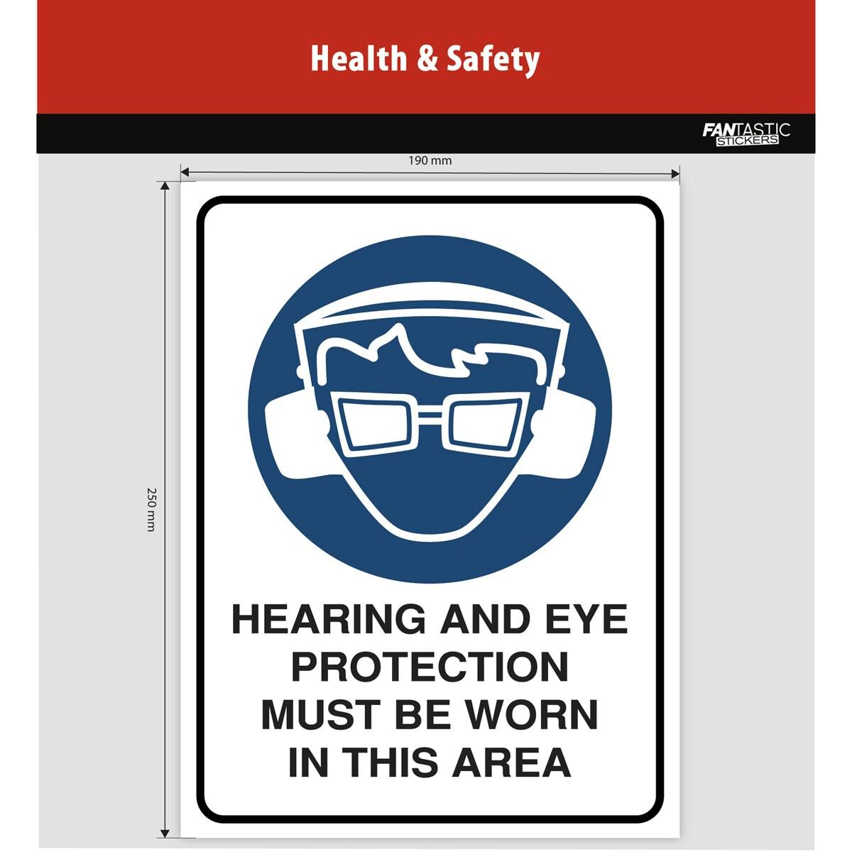 HEARING AND EYE PROTECTION SIGN 25CM, , scaau_hi-res