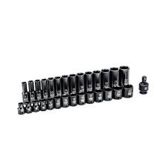 29 PC. 3/8” DRIVE 6 POINT STANDARD & DEEP IMPACT METRIC SOCKET SET, , scaau_hi-res