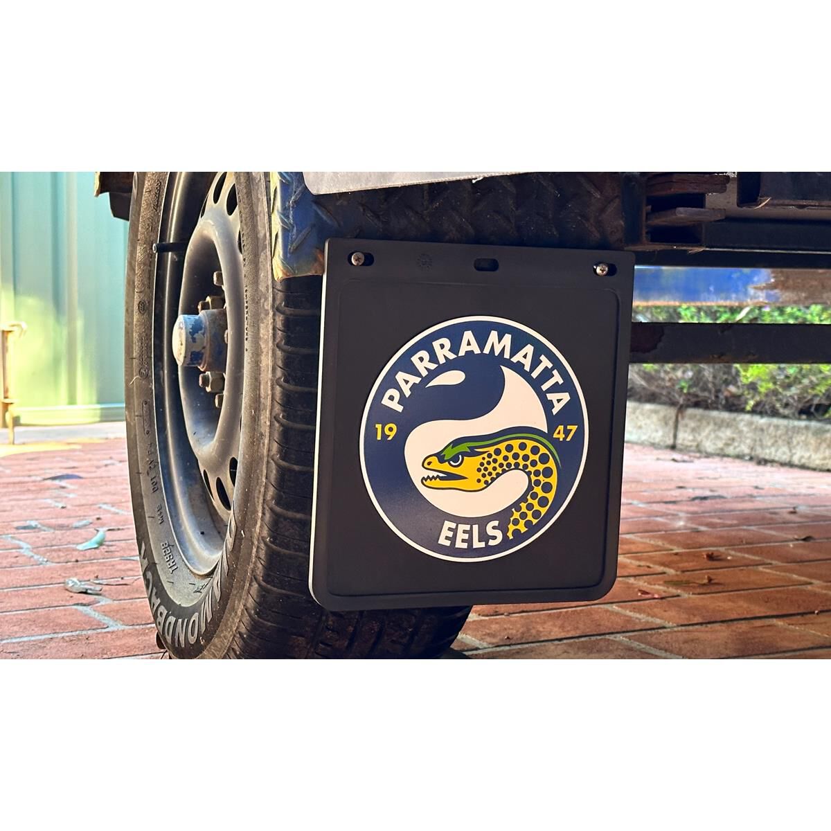 280MM DROP X 300MM WIDTH BLACK MONO MUDFLAP  - PARRAMATTA, , scaau_hi-res