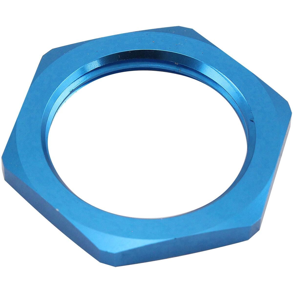 REPLACEMENT -6AN JAM NUT FULL FLOW BULKHEAD BLUE HALF NUT, , scaau_hi-res