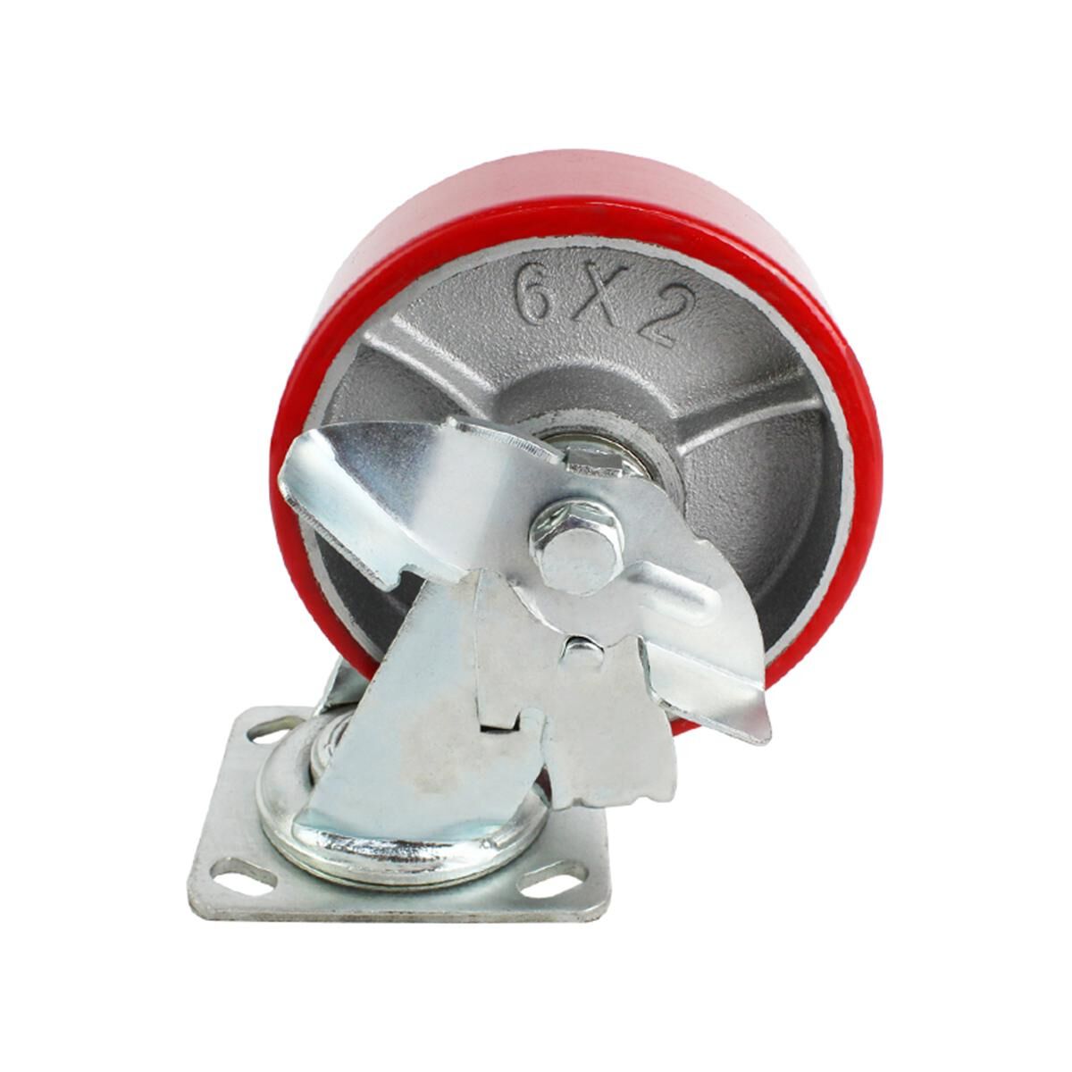 Sunrise Casters 6" H/Duty Swivel Braked, , scaau_hi-res