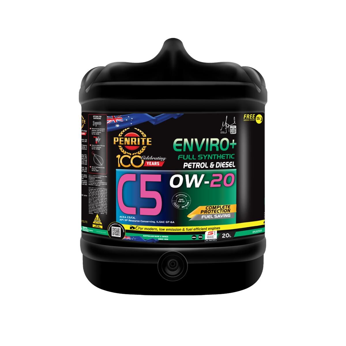 ENVIRO+ C5 0W-20 FULL SYNTHETIC 20L, , scaau_hi-res