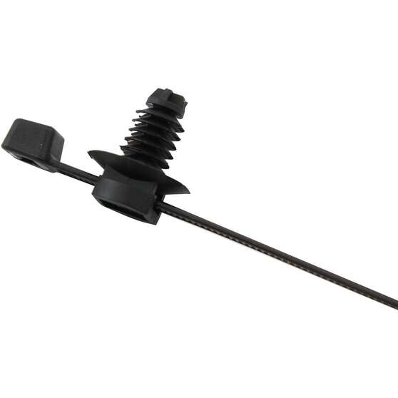 FIR TREE CABLE TIE 4.8X210MM 2PIECE 25 PACK BLACK ZIP TIES, , scaau_hi-res