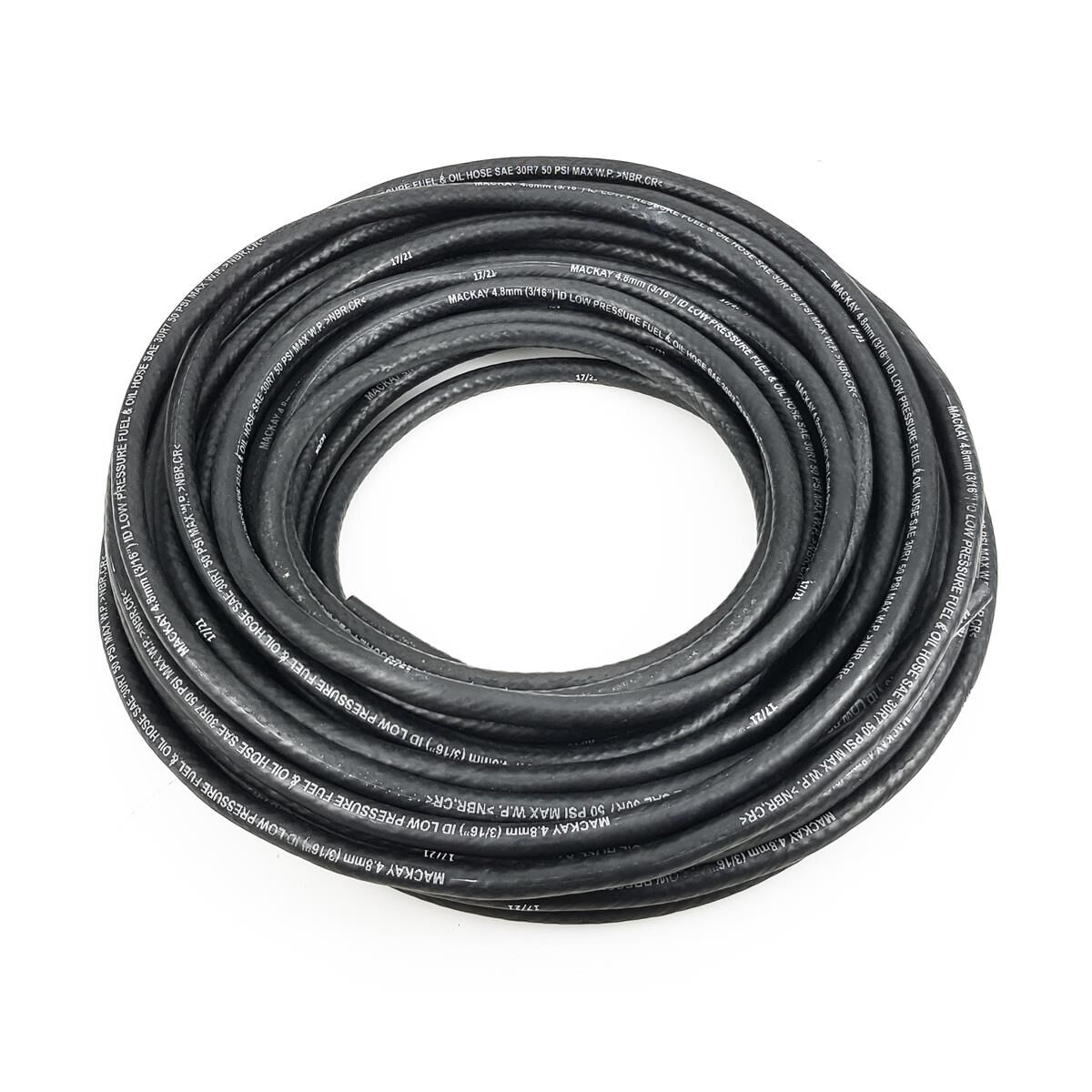 4.8MM (3/16") ID X 15M LENGTH - BOX - LOW-PRESSURE FUEL & OIL HOSE - SAE J30R7 - 50 PSI MAXIMUM WORKING PRESSURE, , scaau_hi-res