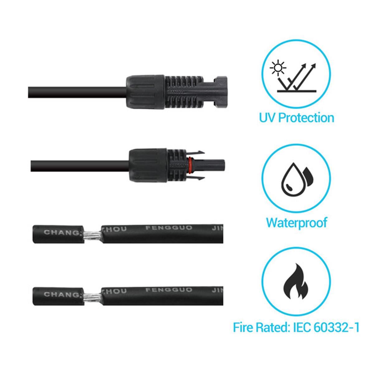 SOLAR ADAPTOR KIT CABLES 9M 10AWG CONNECTING SOLAR PANEL TO CONTROLLER, , scaau_hi-res