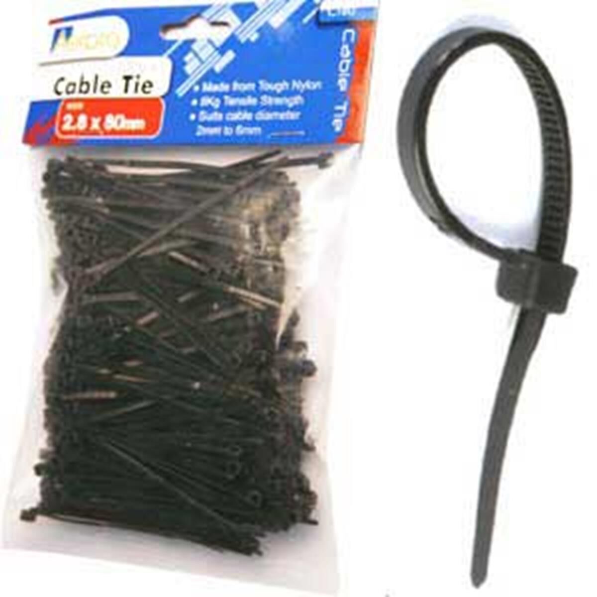 2.8MM X 80MM CABLE TIES PACK 300, , scaau_hi-res