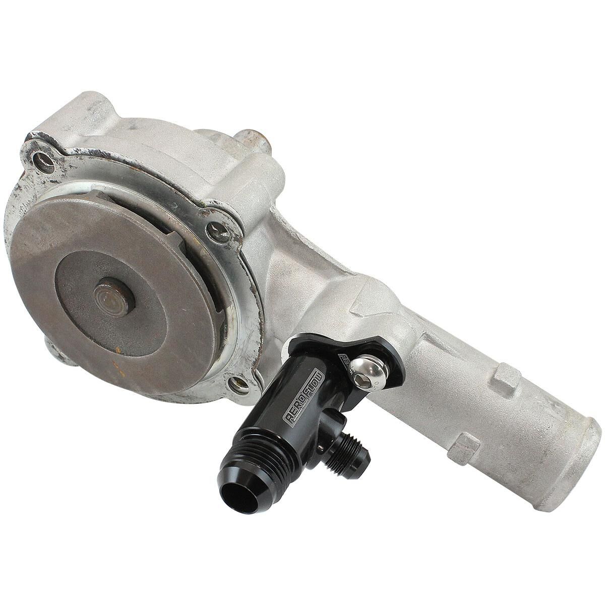 FORD BARRA WATER PUMP TEE PRESIN ADAPTER FITTING -10AN -6AN, , scaau_hi-res