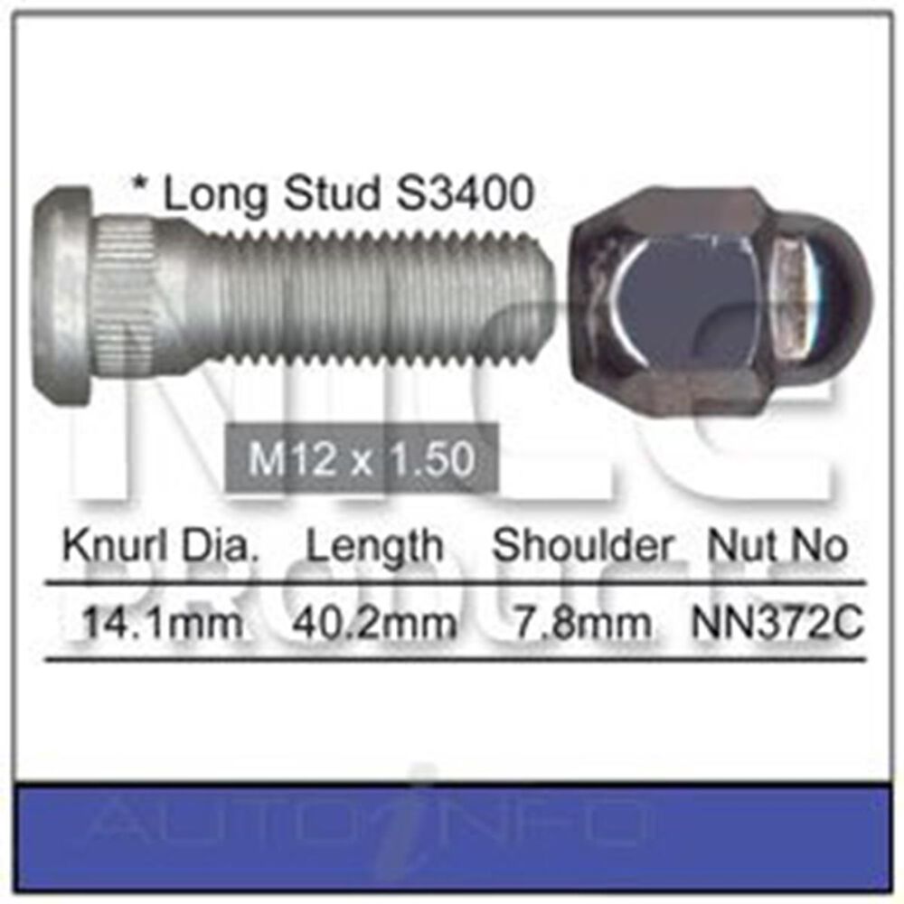 Nice Wheel Stud And Nut Set NS340Y Supercheap Auto