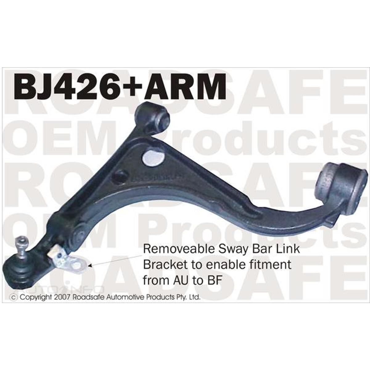 FORD AU-BF FALCON LOWER INC. ARM + SWAY BAR LINK BRACKET, , scaau_hi-res