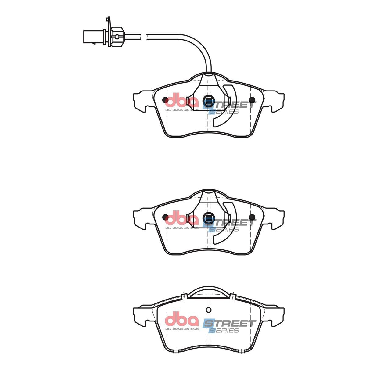 DBA SS STREET SERIES BRAKE PADS [ VW Transporter / Caravelle / Kombi 1990-2007 F ], , scaau_hi-res