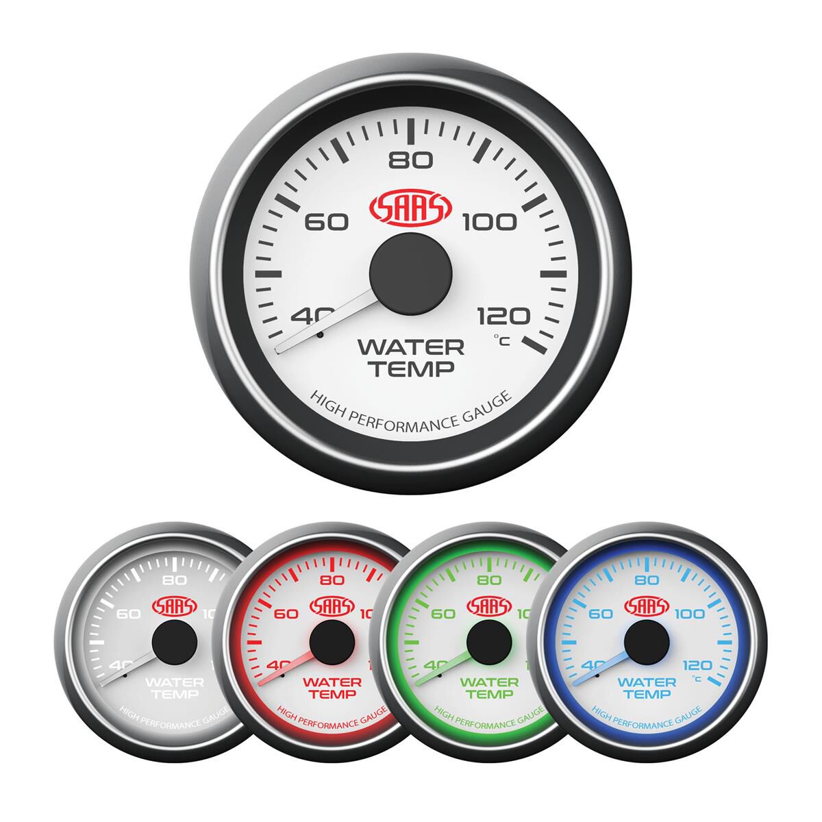 SAAS WATER TEMPERATURE GAUGE WHITE 52MM, , scaau_hi-res