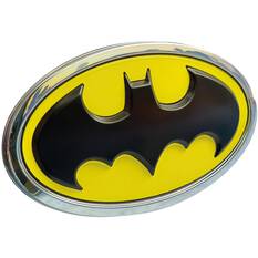 DC BATMAN 1989 LOGO 3D CAR EMBLEM (BLACK, YELLOW AND CHROME), , scaau_hi-res