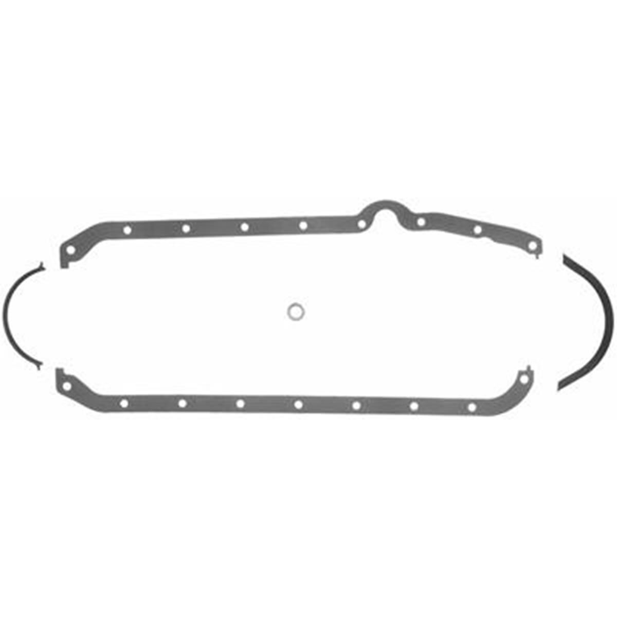 SBC OIL PAN GASKET SET LEFT D/STICK/THICK SEAL*NOTES*, , scaau_hi-res
