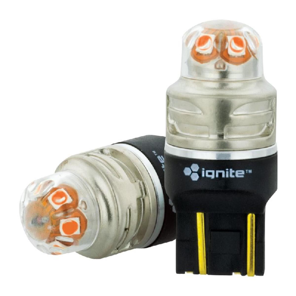 PKT 2 LED SIGNALLING GLOBE12/24v T20/7443 WEDGE BASE RED900 LUMENS, , scaau_hi-res