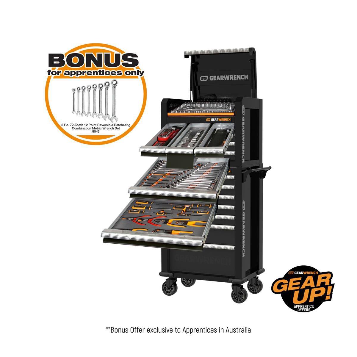 209PC COMB TOOL KIT +28" CHEST & TROLLEY, , scaau_hi-res