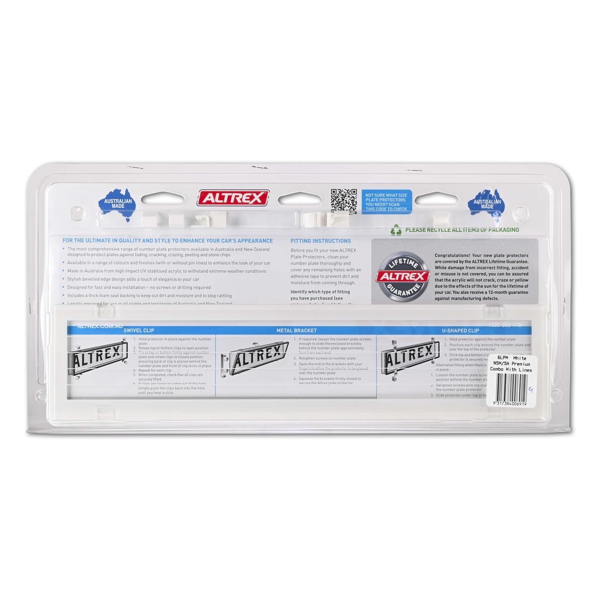 PREMIUM PLATE COVER LINED WHITE, , scaau_hi-res