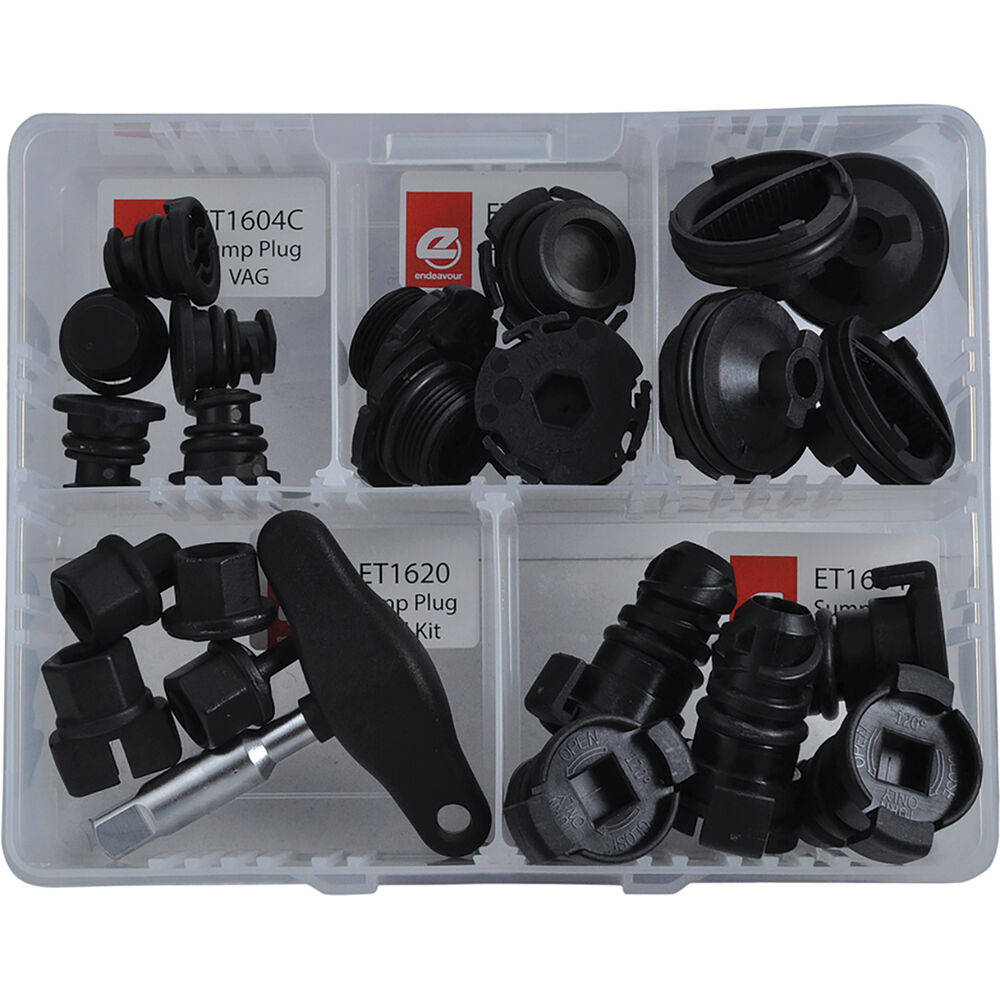 Endeavour Plastic Sump Plug Master Kit, 20 Piece ET1604K Supercheap Auto