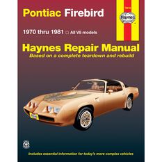 PONTIAC FIREBIRD HAYNES REPAIR MANUAL FOR 1970 THRU 1981COVERING ALL MODELS WITH V8 ENGINES EXCEPT TURBO, , scaau_hi-res