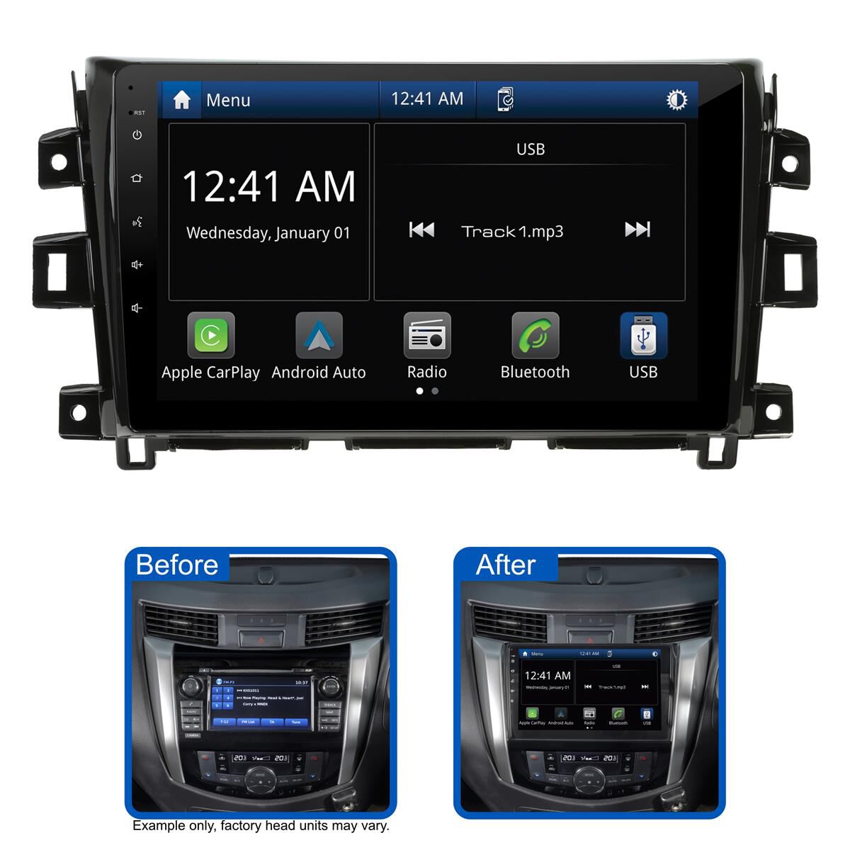 10" MULTIMEDIA RECEIVER TO SUIT NISSAN NAVARA DX, RX (2015-2020), , scaau_hi-res