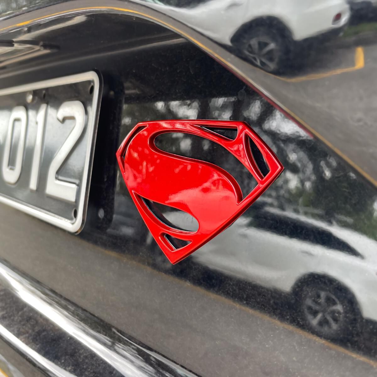 DAWN OF JUSTICE SUPERMAN 3D CAR EMBLEM (RED CHROME), , scaau_hi-res